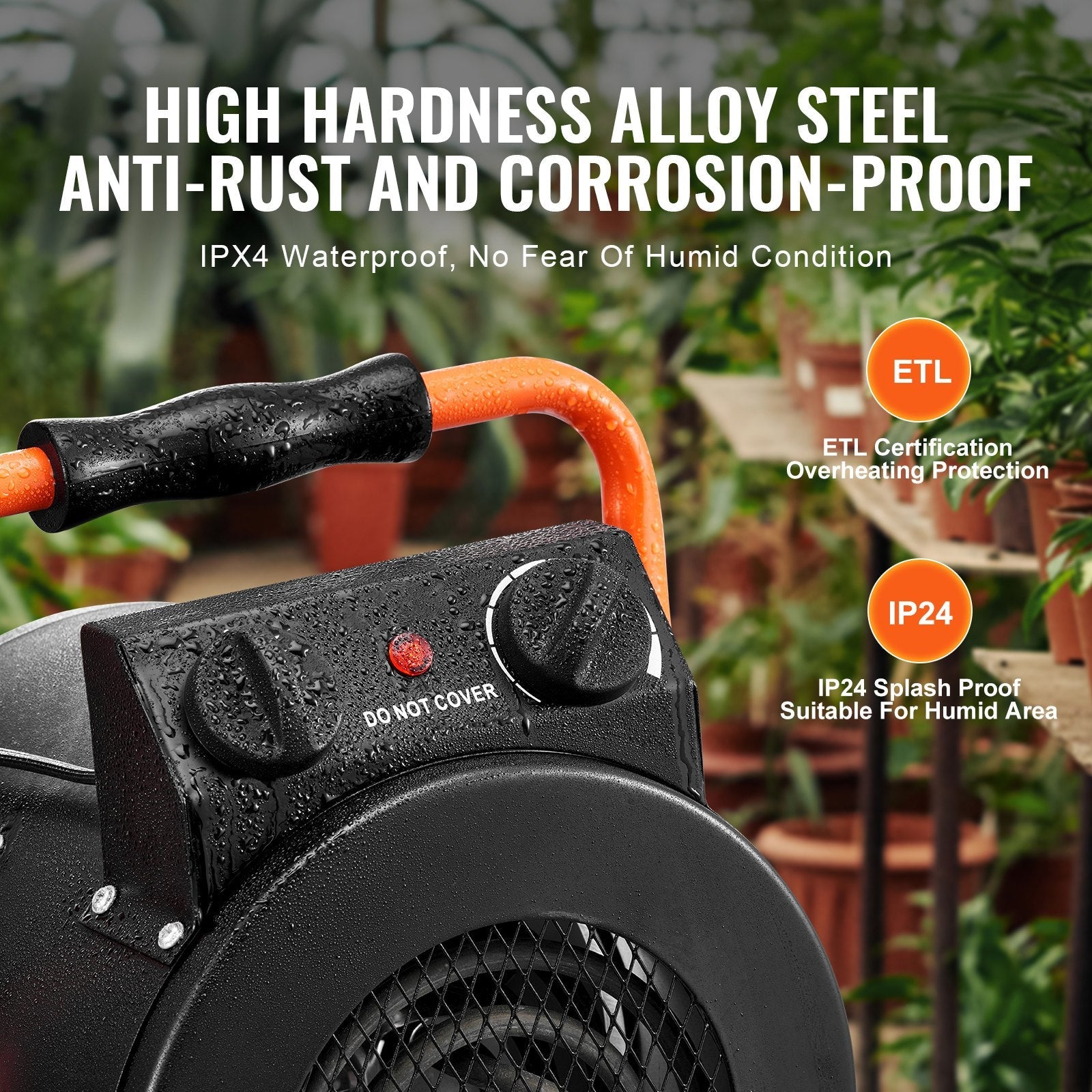 1500W Greenhouse Heater with Thermostat - Portable Electric Space Heater for RV & Grow Tent - ELITE RV SUPPLY