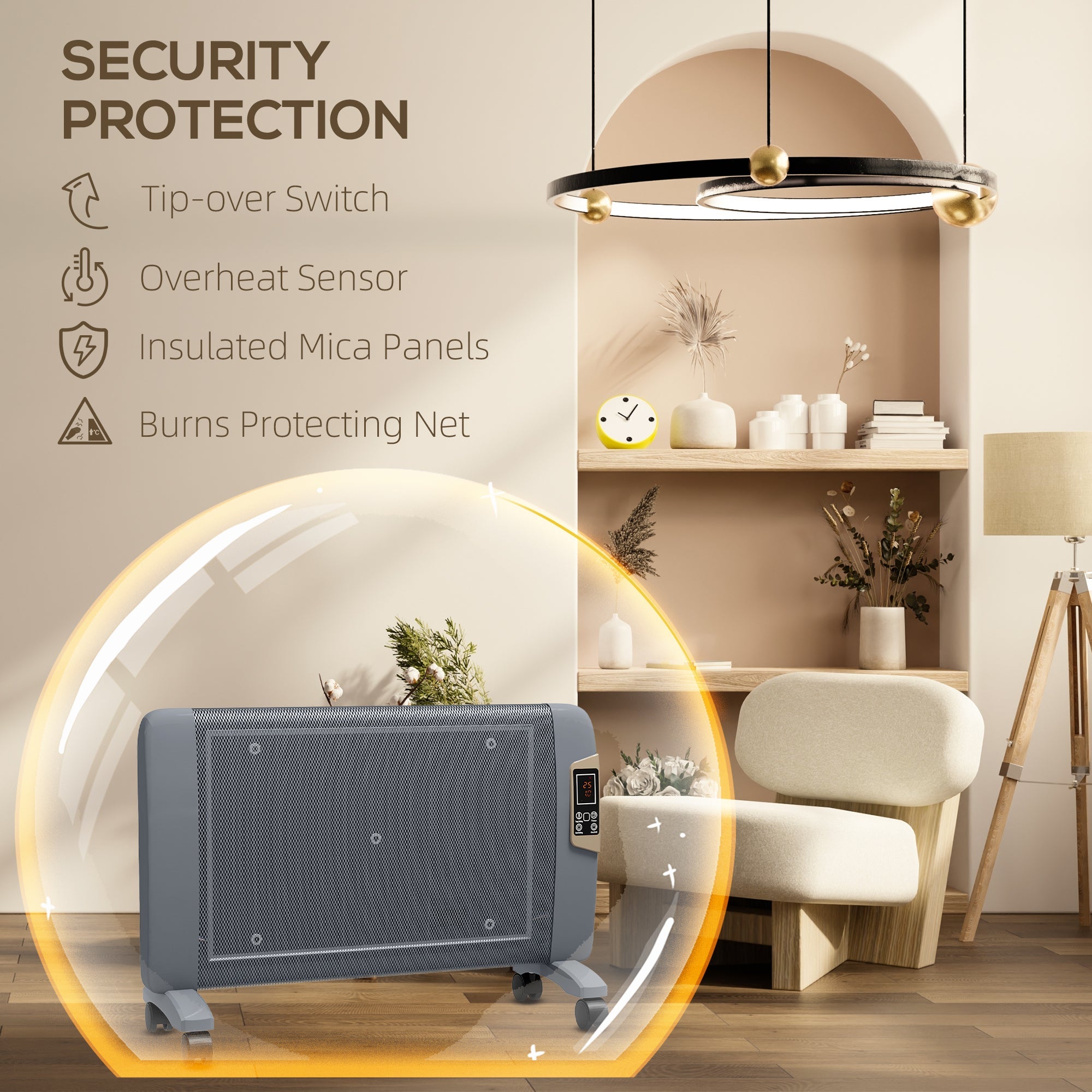 2000W Mica Electric Space Heater with Remote - Portable Convector Heater for RV & Home - ELITE RV SUPPLY