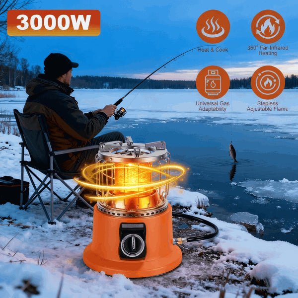 3000W 2 In 1 Portable Propane Heater - ELITE RV SUPPLY