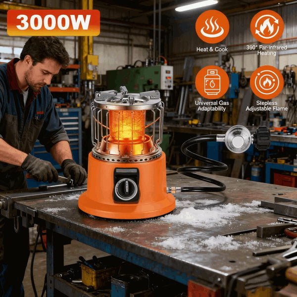 3000W 2 In 1 Portable Propane Heater - ELITE RV SUPPLY