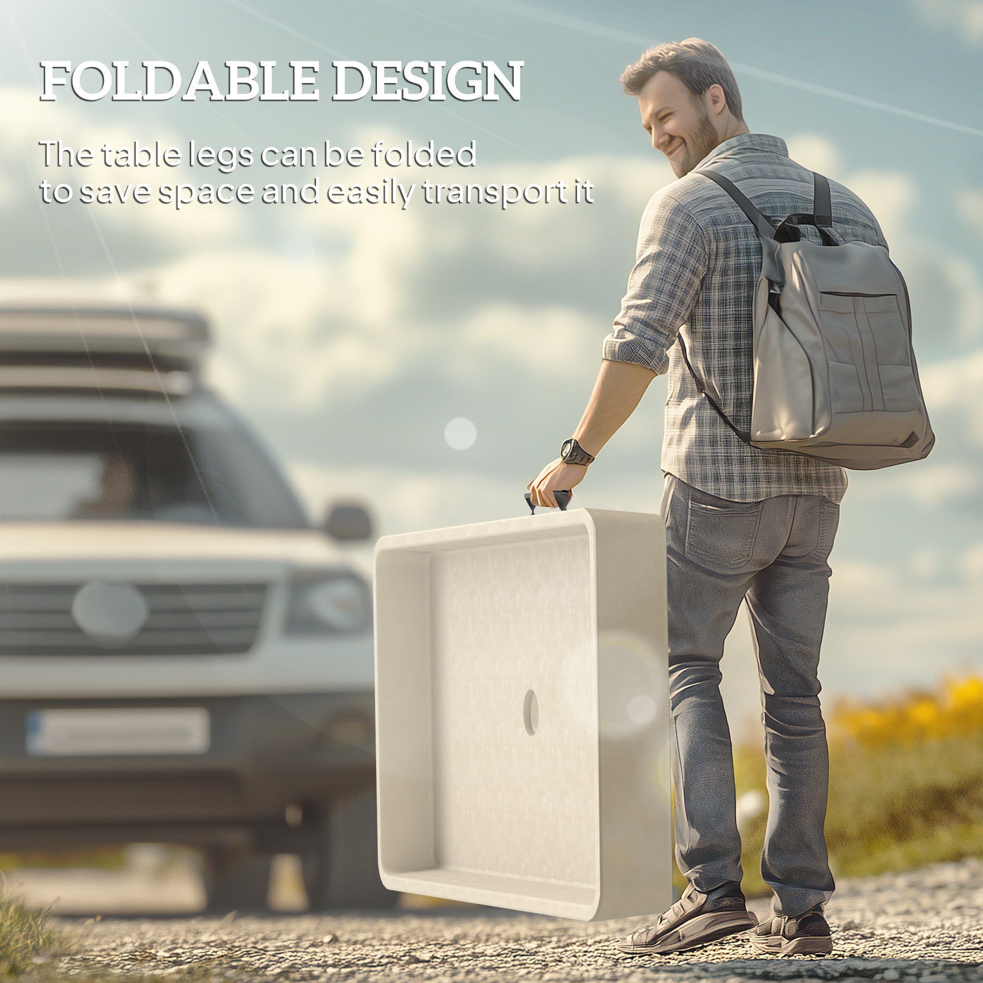 3.4ft Folding Ice Cooler Table - ELITE RV SUPPLY