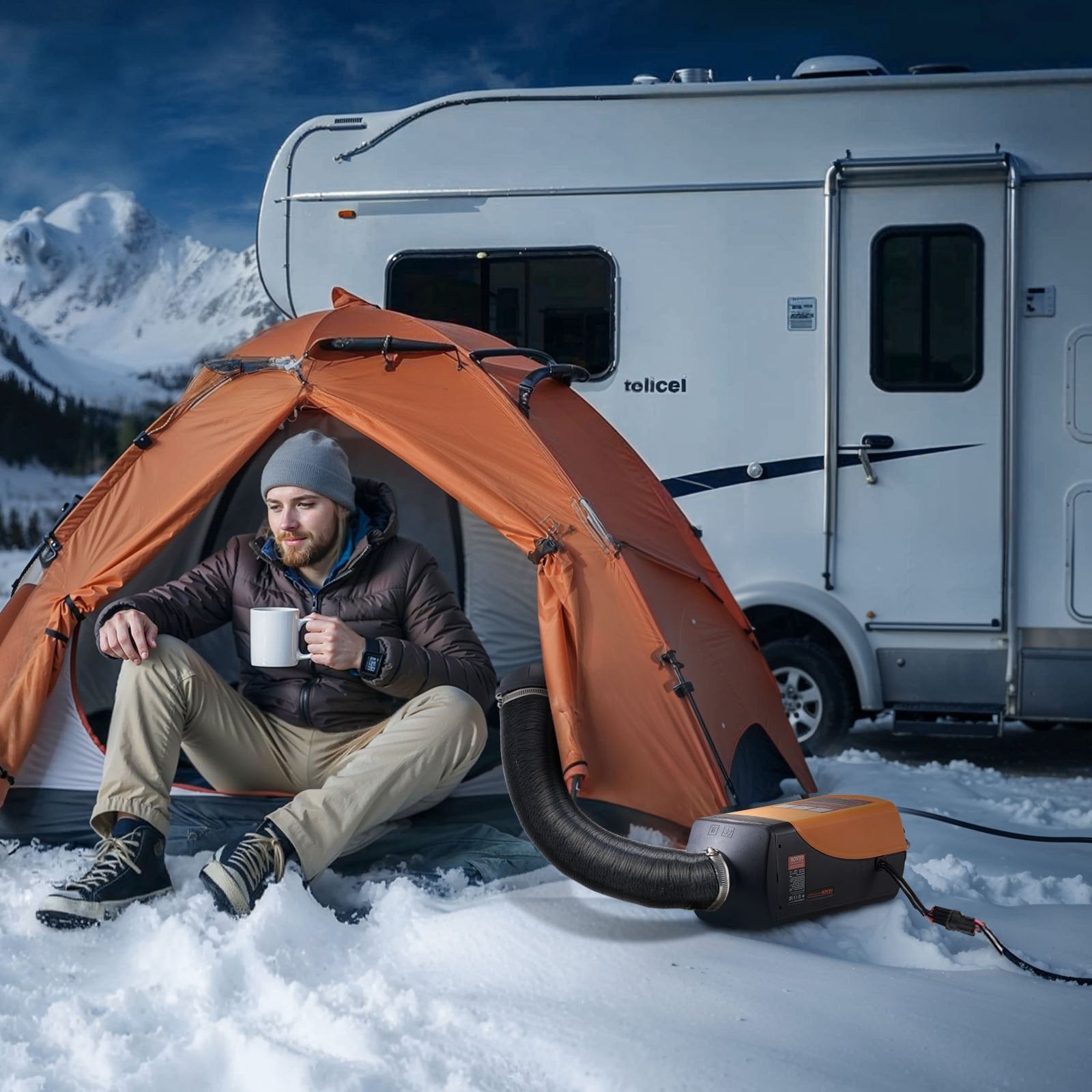 8KW Diesel Air Heater - 12V/24V Parking Heater with 10L Tank for RV, Truck & Boat - ELITE RV SUPPLY