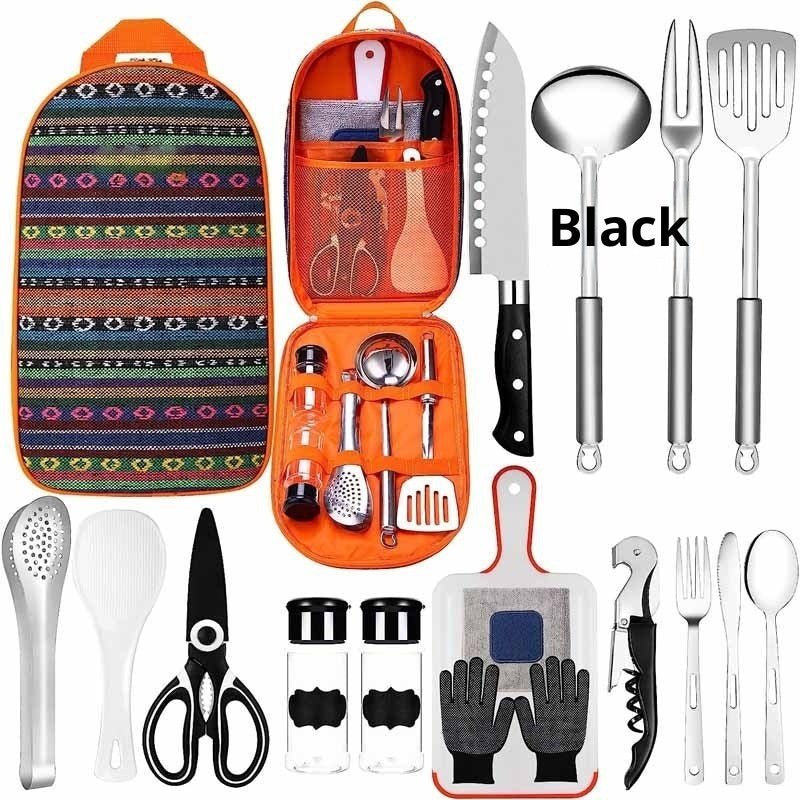 Camping Utensil Set - Portable RV Kitchen Cooking & Dining Silverware - ELITE RV SUPPLY
