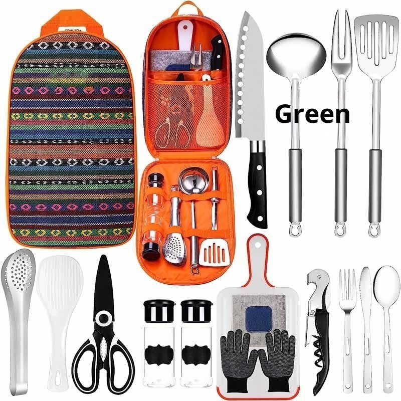 Camping Utensil Set - Portable RV Kitchen Cooking & Dining Silverware - ELITE RV SUPPLY
