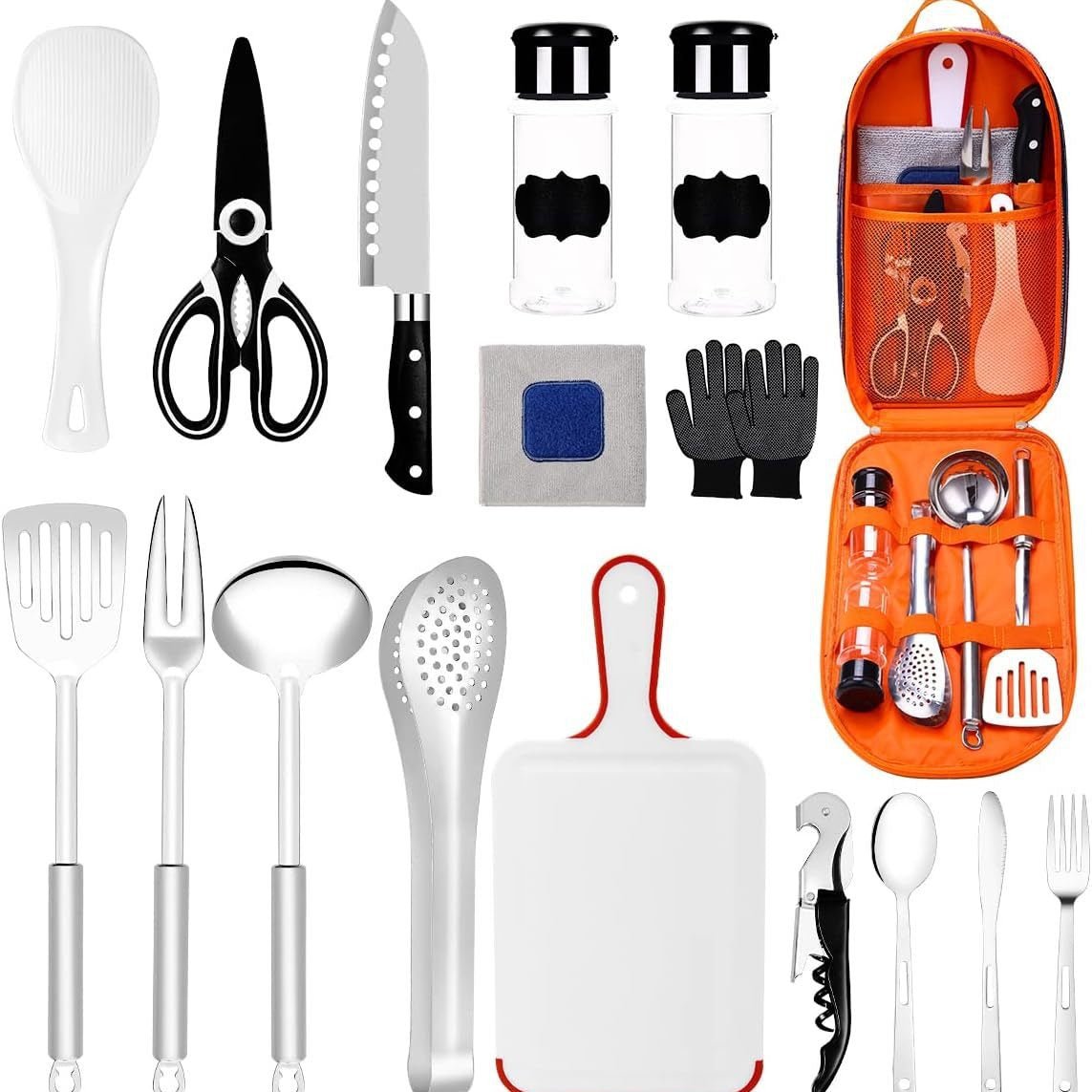 Camping Utensil Set - Portable RV Kitchen Cooking & Dining Silverware - ELITE RV SUPPLY